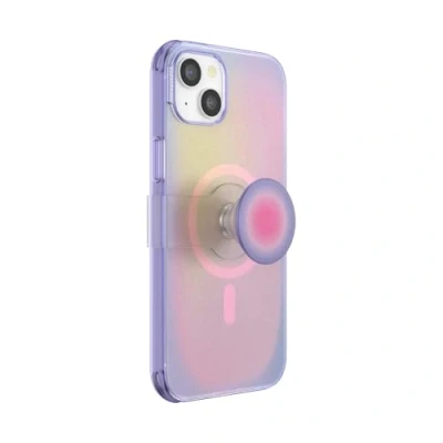 Afbeelding van PopSockets: PopCase PlantCore voor MagSafe Plantaardige beschermhoes iPhone 14 Plus met houder en handgreep PopGrip Slide herpositioneerbaar verwisselbare top Aura