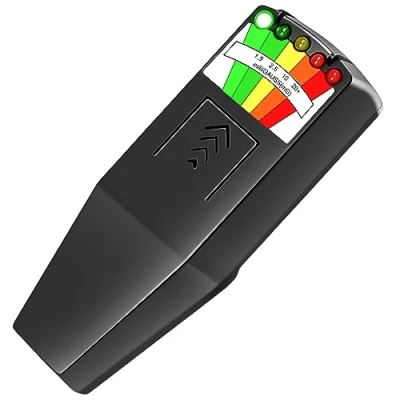 Afbeelding van EMF Draagbare magnetische velddetector met 5 Gauss leds voor elektromagnetische straling buitentesten kantoor zwart