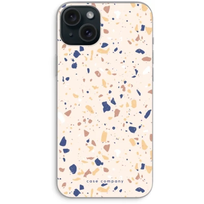 Afbeelding van Case Company® hoesje geschikt voor iPhone 15 Plus Terrazzo N23 Soft Cover Telefoonhoesje Bescherming aan alle Kanten en Schermrand