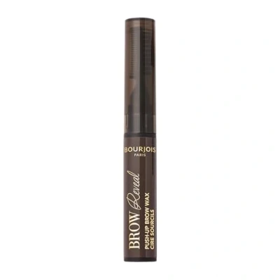 Afbeelding van Bourjois Brow Reveal Push Up Wenkbrauwwas 04 Black Brown, langhoudend voor vollere en gevormde wenkbrauwen, zachte textuur, 3 in 1 applicator met lamineereffect, houdt 24 uur