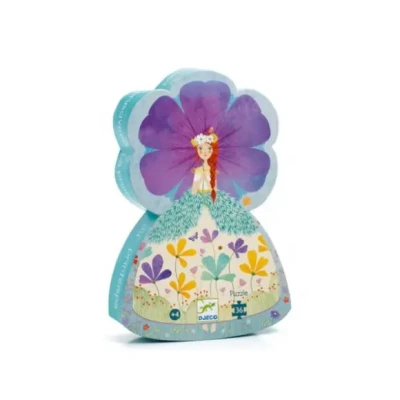 Afbeelding van Djeco Silhouet Puzzel De bloemenprinses ( 36 stukjes)