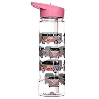 Afbeelding van Breukresistent Plastic Herbruikbare 550ml Waterfles Volkswagen Busje VW T1 Summer Love