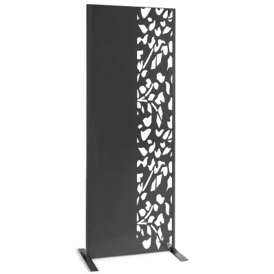 Image de Panneau décoratif universel 150 x 50 CM FLOWER gris semi ajouré sur le côté
