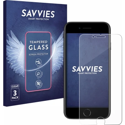 Afbeelding van 3x Savvies Clear Pantserglas voor Apple iPhone SE 2 2020