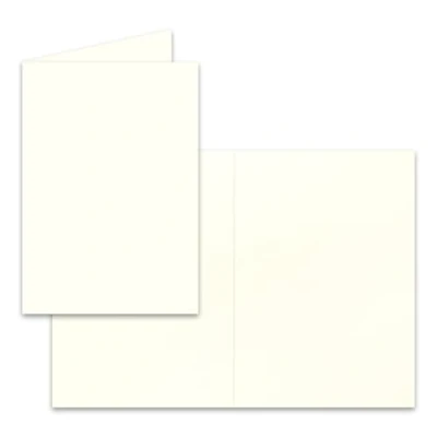 Afbeelding van FarbenFroh Vouwkaarten, 150 stuks, DIN B6, natuurlijk wit, dubbele kaarten, 12 x 17 cm, zeer vormvast, geschikt voor printers, serie: