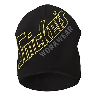 Afbeelding van Snickers 9030 Flexiwork Stretch Fleece Beanie MET PRINT Zwart