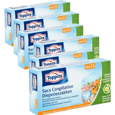 Afbeelding van Toppits Diepvrieszakjes 1 liter 40 stuks