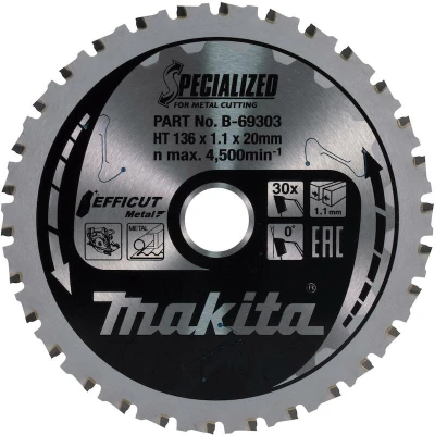 Afbeelding van Makita Zaagb Ffcut 136X20x1,1 30T 0G B 69266