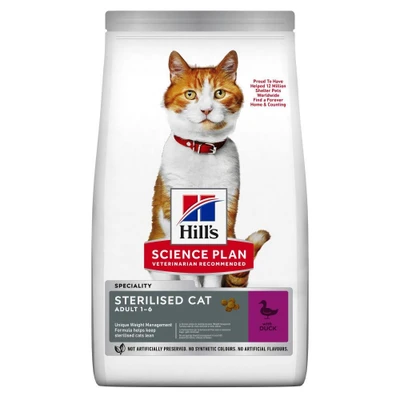 Afbeelding van Hill&#039;s Feline Young Adult Sterilised Cat Eend Kattenvoer 7 kg