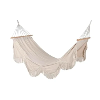 Afbeelding van Hangmat Home ESPRIT Wit Franjes 200 x 100 5 cm