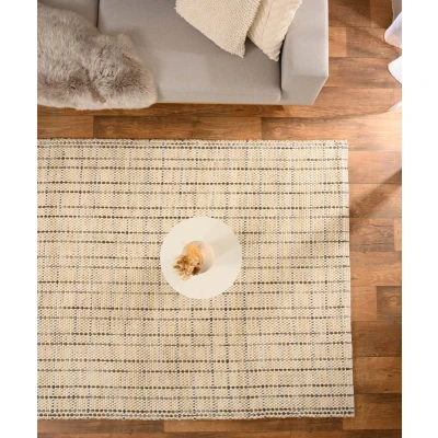 Afbeelding van Wollen Tapijt/Vloerkleed Verdal Crème/groen 140x200 Cm 100% Wol