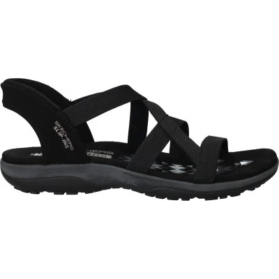 Afbeelding van Skechers Reggae SLIM Stretch FLEX Outdoorsandalen, Dames, Maat: 38, Black Textiel