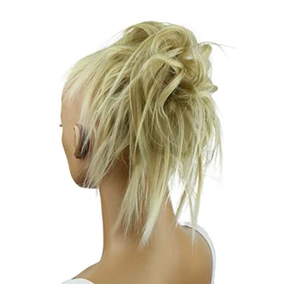 Afbeelding van PrettyShop XXL haarstuk, haarelastiek, volume, golvend, lichtblond, G4F