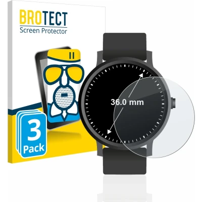 Afbeelding van BROTECT Screenprotector voor Horloges (Rond, ø: 36 mm) Folie Beschermfolie Beschermglas matte (3 Stuks)