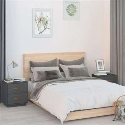 Afbeelding van Nachtkastje 40X34X45 Cm Massief Grenenhout 2 / Grijs