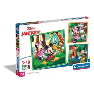 Afbeelding van Clementoni Legpuzzel Super Color Vierkant Mickey and Friends, 3x48st.