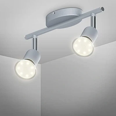 Afbeelding van B.K.Licht Plafondspots met 2 lichtpunten GU10 fitting opbouwspots incl. 2x 3.000K 250Lm
