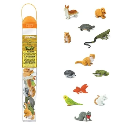Afbeelding van Tube met mini figuren huisdieren
