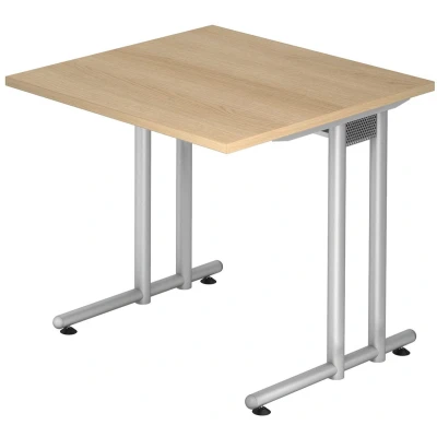 Afbeelding van NANO 8 S Bureau 80 x Eiken/Zilver
