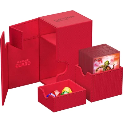 Afbeelding van Ultimate Guard Flip&#039;n&#039;Tray Deck Case 80+ XenoSkin Monocolor Red