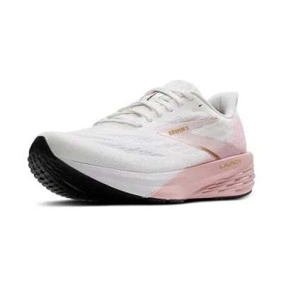Afbeelding van BROOKS Launch 11 damessneakers, maat 38, wit/goud/roze, 5 UK, wit/goud/roze