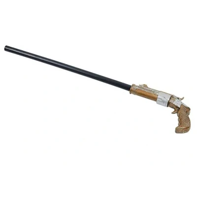 Afbeelding van Bristol Novelty BA3204 Steampunk pistoolhengel 106,7 cm voor dames en heren, zwart, brons