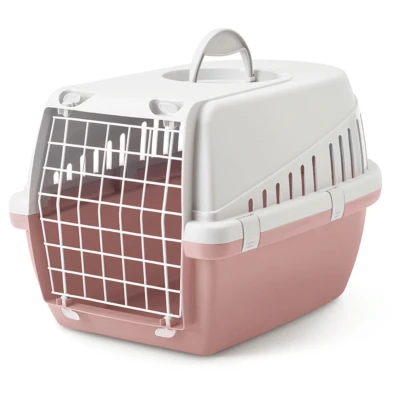 Afbeelding van Savic Trotter 1 Ashrose Kattenvervoersbox Lichtgrijs Roze