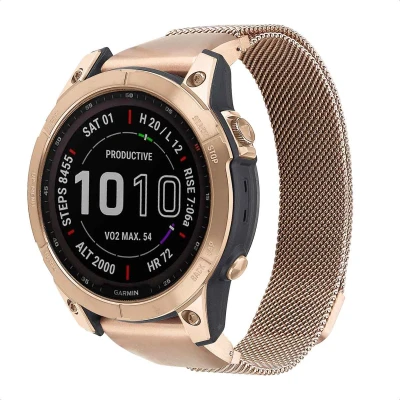 Afbeelding van imoshion QuickFit® Milanees bandje voor de Garmin Watch 22 mm aansluiting Rosé Goud