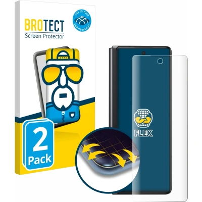 Afbeelding van BROTECT Screenprotector voor Samsung Galaxy Z Fold 2 5G Folie Beschermfolie transparant volledig dekking (2 Stuks)