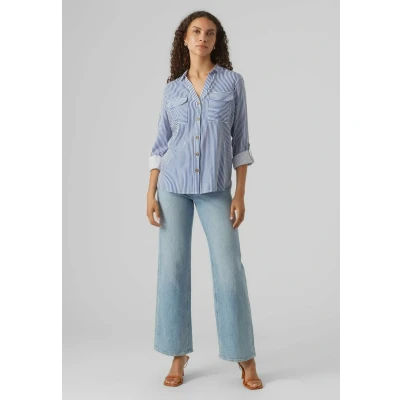 Afbeelding van Vero Moda Blouse Vmbumpy L/s Shirt New Wvn Ga Noos 10275283 Dames Maat XS