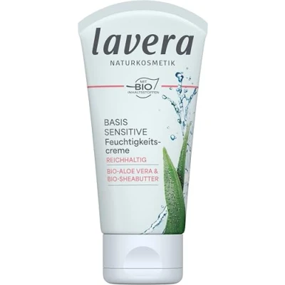 Afbeelding van Basis sensitiv Reichhaltige Feuchtigkeitscreme, vocht inbrengende crème met Bio Aloe Vera &amp; Sheabutter