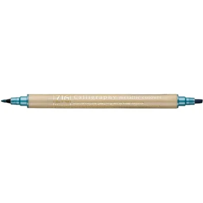 Afbeelding van Calligraphy metallic blue