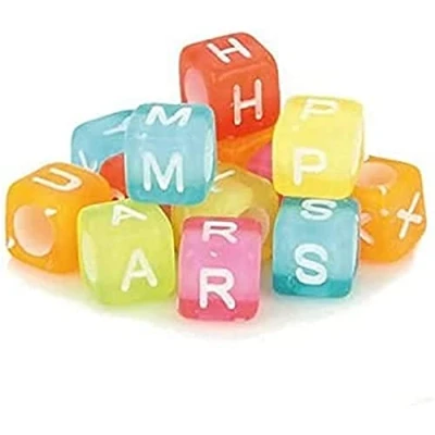 Afbeelding van Artemio alfabet plastic kralen 6 mm
