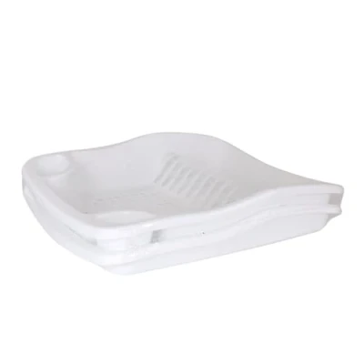 Afbeelding van Afdruiprek voor Keukengootsteen Dem Bloom Plastic Wit 48 x 40 11,5 cm (7 Stuks)