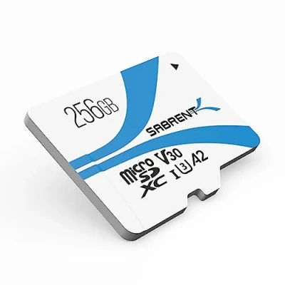 Afbeelding van SABRENT 256 GB Micro SD kaart V30, UHS I A2 kaart, SDXC geheugenkaart, klasse 10, U3, Full HD &amp; 8K UHD tot 100 MB/s voor professionele fotografen, videografen, vloggers
