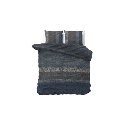 Afbeelding van Dekbedovertrekken Flanel DreamHouse 2 persoons (200 x 200/220 cm) Gradient Knits Blauw Koopjedeal.nl Altijd de beste deal