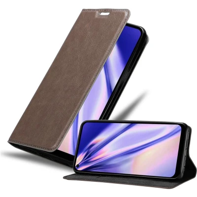 Afbeelding van Cadorabo Hoesje geschikt voor LG K61 in KOFFIE BRUIN Beschermhoes met magnetische sluiting, standfunctie en kaartvakje Book Case Cover Etui