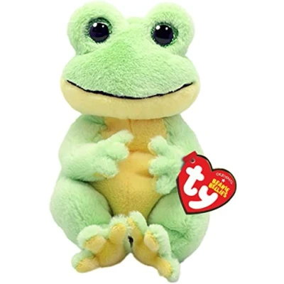Image de Peluche TY Beaniee Bellies Snapper La Grenouille Vert et Jaune