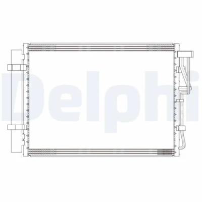 Afbeelding van DELPHI CF20303 Condensor Airco Met droger 13 8 485 KIA: Venga