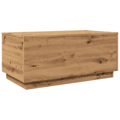 Image de vidaXL Table basse avec lumières LED chêne artisanal 90x50x40 cm857723