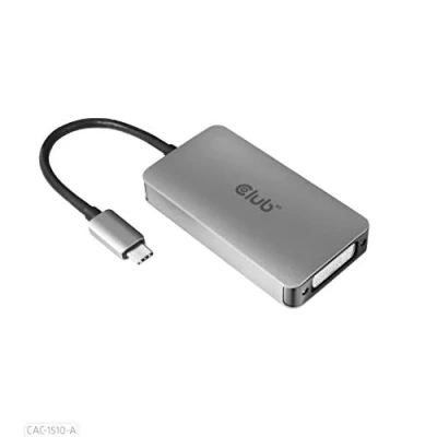 Afbeelding van club3D CAC 1510 A USB C / DVI Adapter [1x 1x DVI] Zilver 24.5 cm