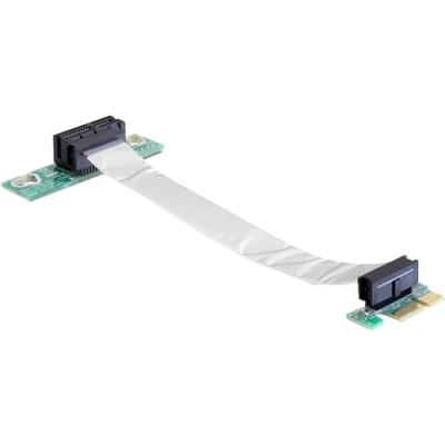 Afbeelding van Delock Riser Kaart PCIe x1 fexibele kabel, Accessoires voor moederborden