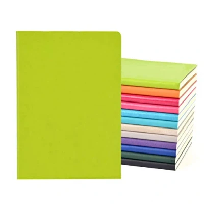 Afbeelding van FOCCTS 4 stuks gelinieerd notitieboek / medium A5 dagboek hoogwaardig papier met zachte kaft 128 pagina&#039;s 5 kleuren geschenken