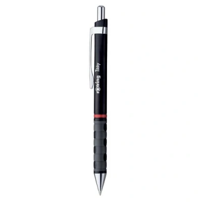 Image de rotring Stylo à bille rétractable Tikky, noir, Encre bleue