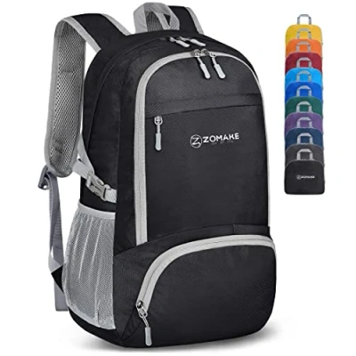 Afbeelding van ZOMAKE opvouwbare rugzak, ultralicht, wandelrugzak, klein, opvouwbaar, dagrugzak, 30 l, voor dames en heren, sport outdoor