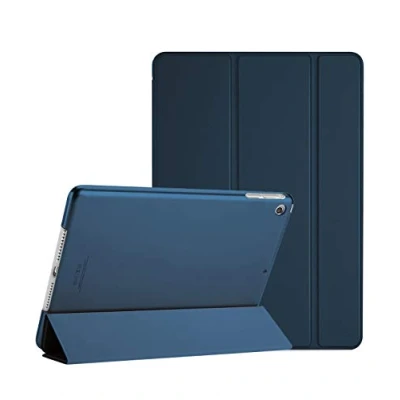 Afbeelding van ProCase iPad Air 1 2013 A1474 A1475 A1476 Smart hoes, ultradun en licht met matte doorschijnende achterkant marineblauw