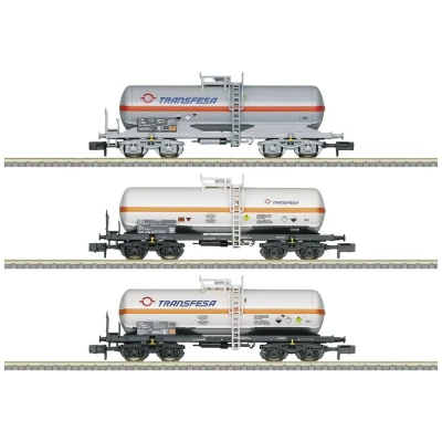 Afbeelding van MiniTrix 18267 N 3 delige set ketelwagens TRANSFESA van de RENFE