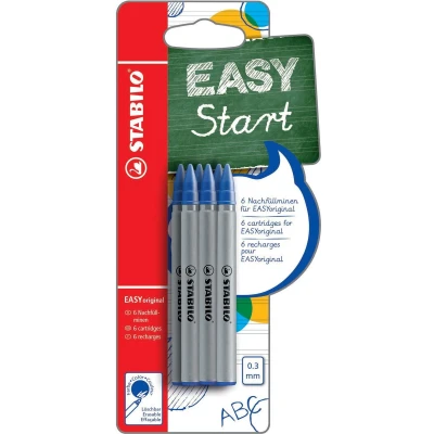 Afbeelding van Stabilo Easyoriginal Rollervulling, Fijn, 0,3 Mm, Doosje Van 6 Stuks, Blauw Rollervulling