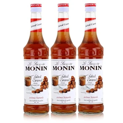 Afbeelding van MONIN Zoute karamelsiroop voor koffie, cappuccino, latte en warme chocolademelk, natuurlijke aroma&#039;s, 70 cl