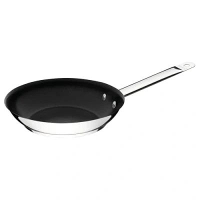 Afbeelding van Tramontina Professional Ø 30 cm, roestvrij staal, diepe pan, antiaanbaklaag, voor alle warmtebronnen en inductiekookplaten, staal 18/10